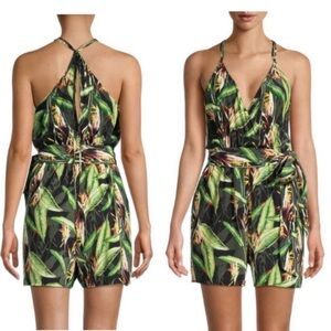 BCBGMaxAzria Tropical Print Jumpsuit